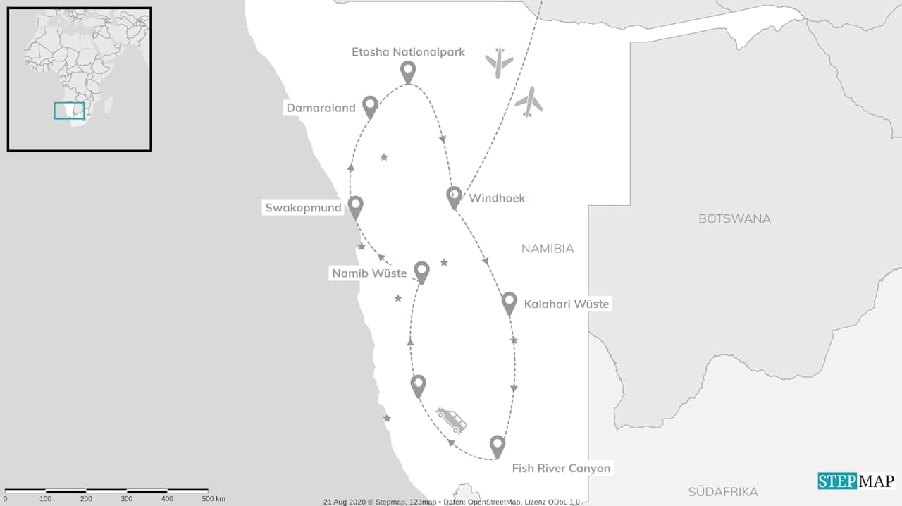 Namibia Roadtrip: Canyonscape & Safari Adventure